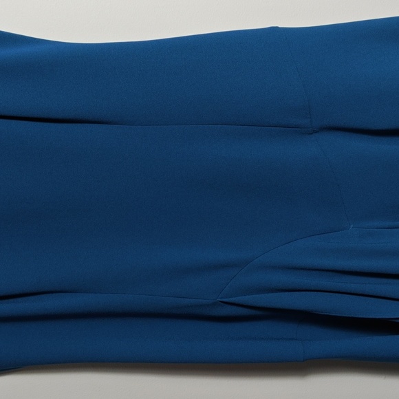 ELIE TAHARI Lalana Asymmetrical Ruffle Dress In Nautilus Size 6 - Picture 3 of 12